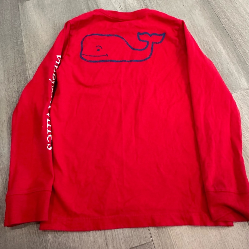 Vineyard Vines Boys Long Sleeve Red Tee
